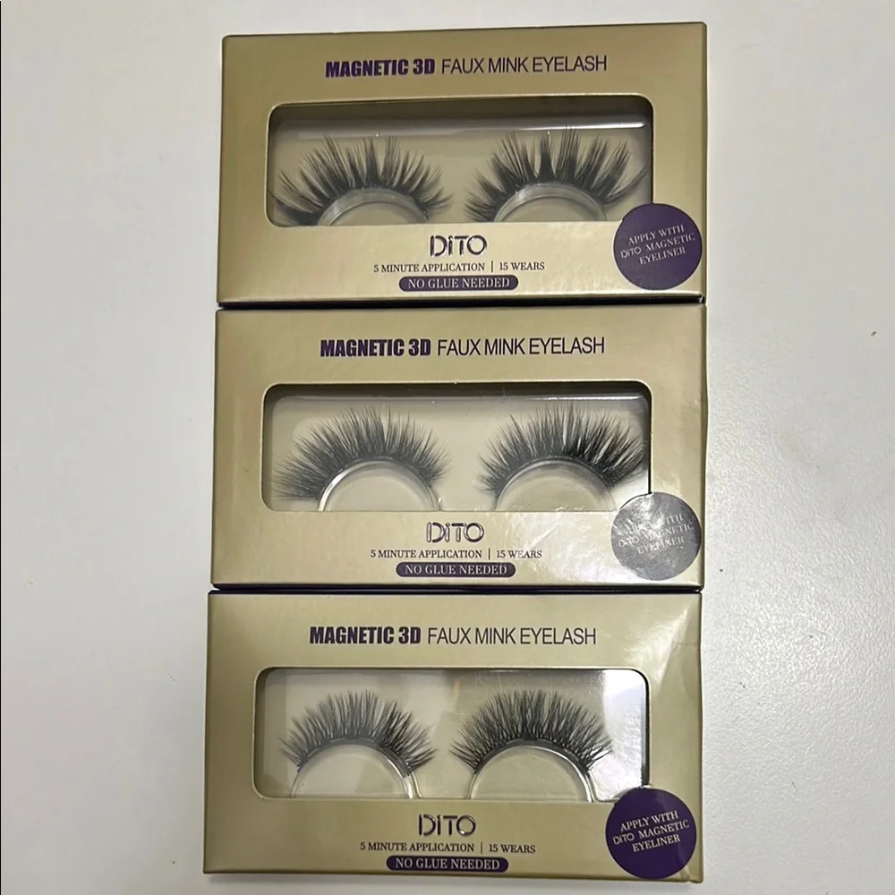 BUNDLE- Dito Magnetic 3D Faux Mink Eyelashes NEW (3 sets)